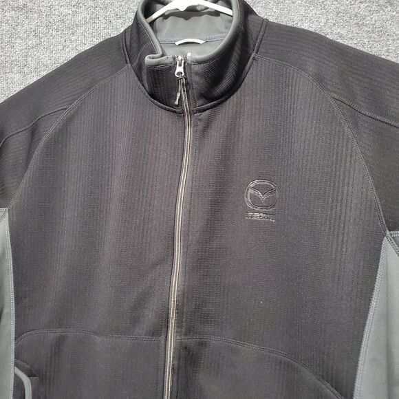MAZDA Elevate Full Zip Jacket Mens 3XL Black Gray Workwear Utility Car Dealer - Picture 3 of 11